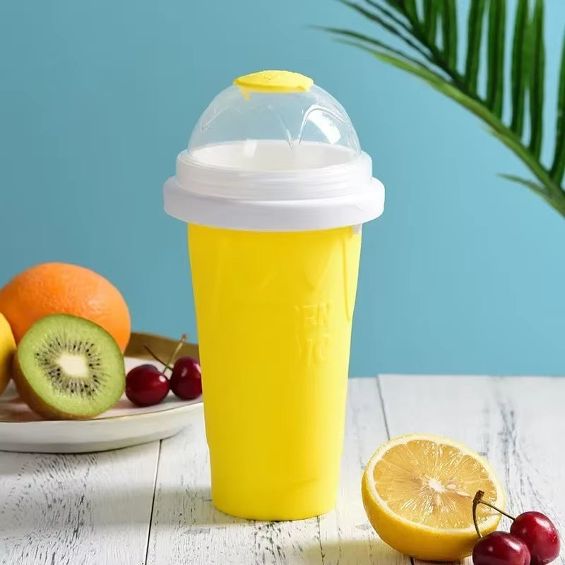 2024 Summer Magic Slushy Maker Squeeze Cup Homemade Milk Shake Maker Cooling Cup Squee DIY It for Family
