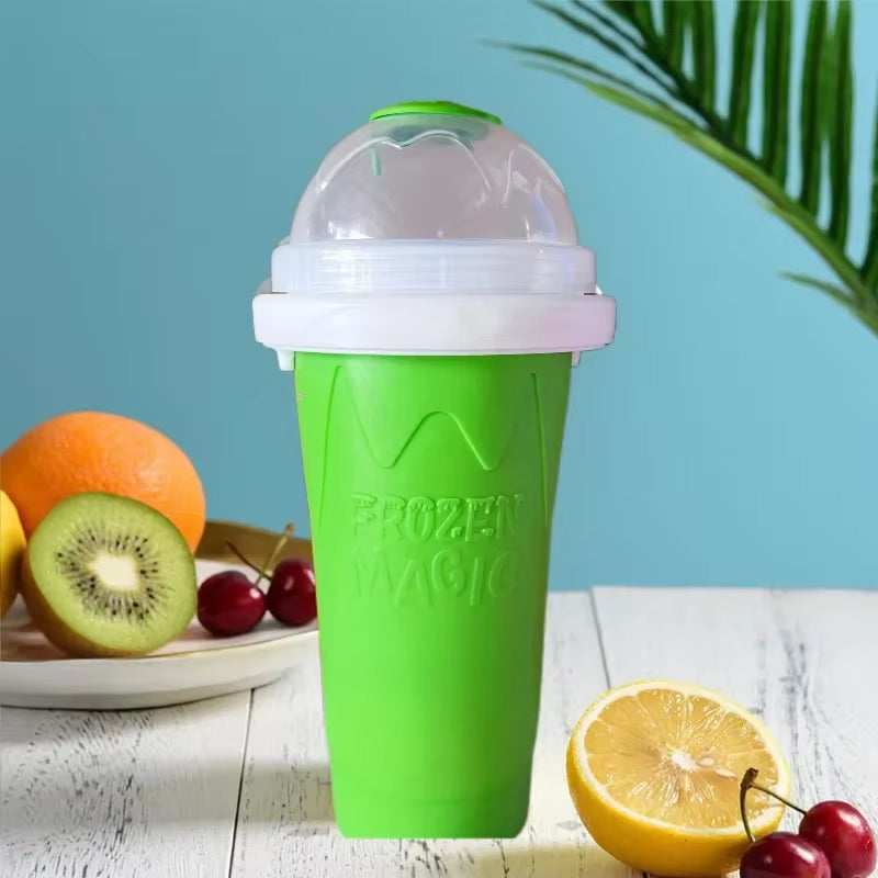 2024 Summer Magic Slushy Maker Squeeze Cup Homemade Milk Shake Maker Cooling Cup Squee DIY It for Family