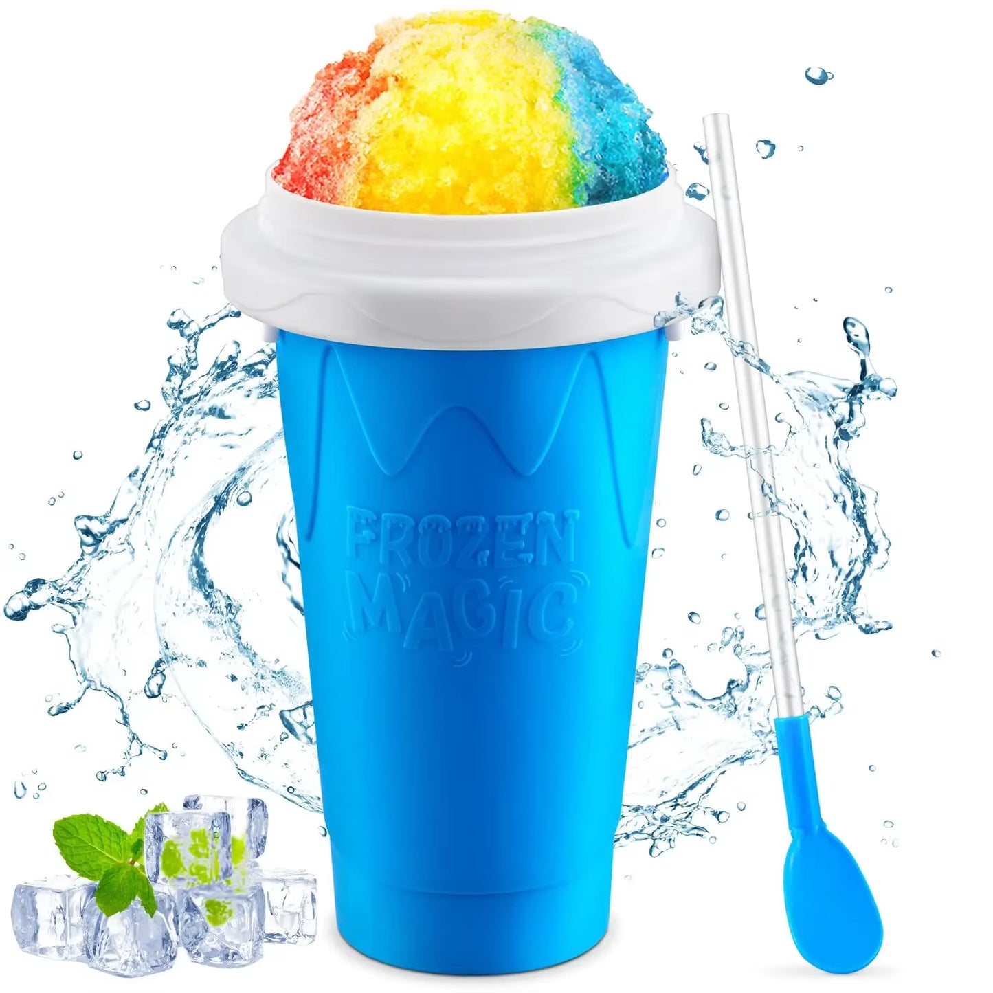 2024 Summer Magic Slushy Maker Squeeze Cup Homemade Milk Shake Maker Cooling Cup Squee DIY It for Family