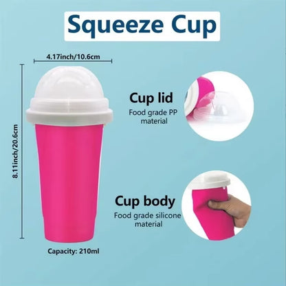 2024 Summer Magic Slushy Maker Squeeze Cup Homemade Milk Shake Maker Cooling Cup Squee DIY It for Family